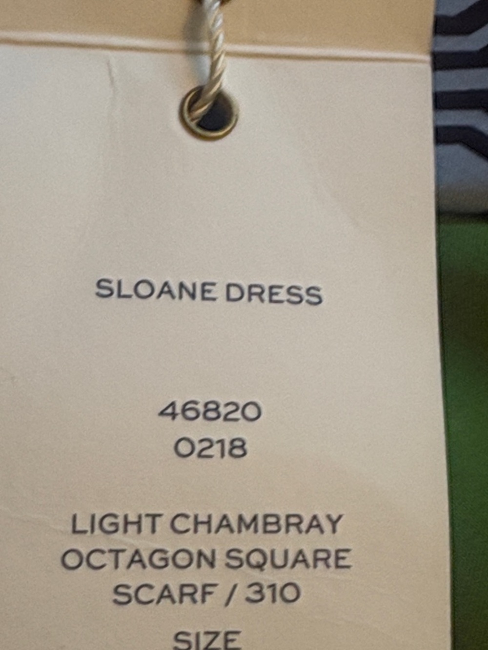 NWT Tory burch Sloane  light chambray octagon square scarf Dress size 6 - Picture 4 of 11